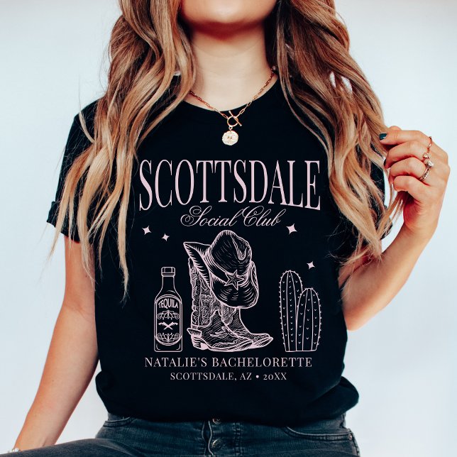 Anpassningsbar Scottsdale Bachelorette Party Socia T Shirt (Skapare uppladdad)