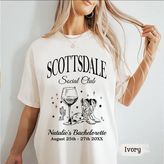 Anpassningsbar Scottsdale Bachelorette Party Socia T Shirt (Skapare uppladdad)