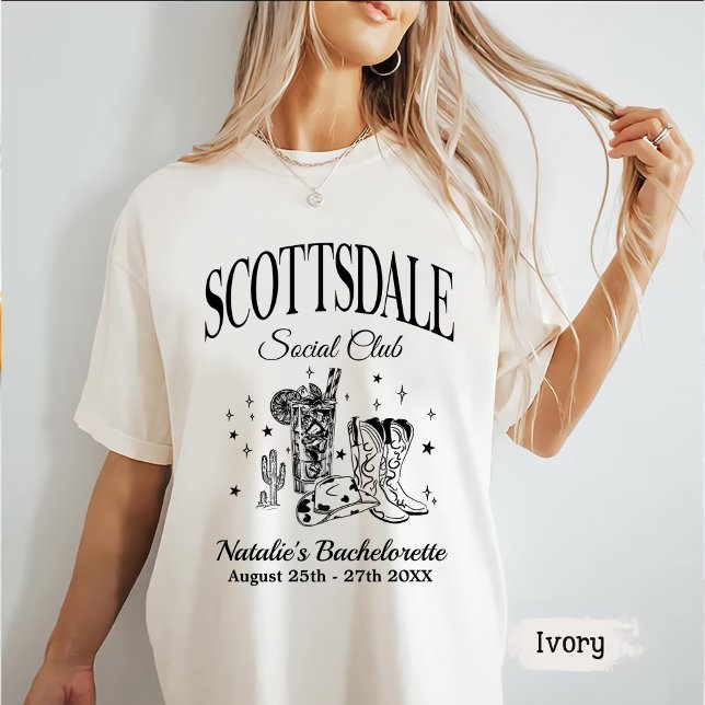Anpassningsbar Scottsdale Bachelorette Party Socia T Shirt (Skapare uppladdad)