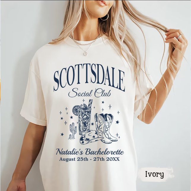 Anpassningsbar Scottsdale Bachelorette Party Socia T Shirt (Skapare uppladdad)