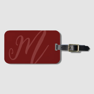 Anpassningsbar Script Monogram Namn Modern brunt i Bagagebricka