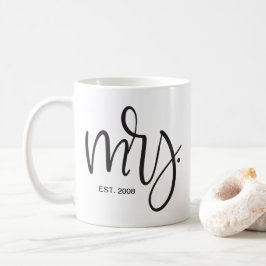 Anpassningsbar Script, "Mrs." ETABLERAD Kaffemugg