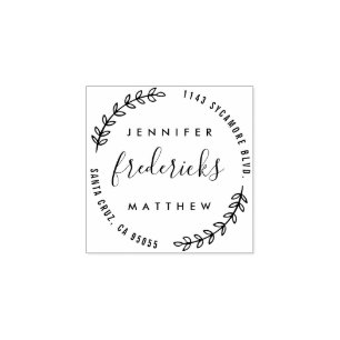 Anpassningsbar Script-Returadress med flera tecken Stämpel