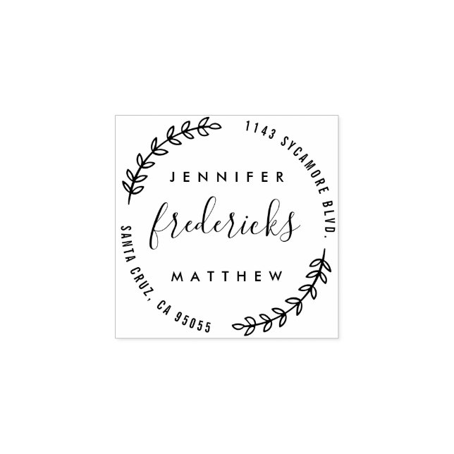 Anpassningsbar Script-Returadress med flera tecken Stämpel (Tryck)