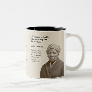 Anpassningsbar Scripture Monogram HARRIET TUBMAN Q Två-Tonad Mugg