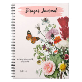 ANPASSNINGSBAR Scripture Verse Luke 1:37 - Prayer  Anteckningsbok