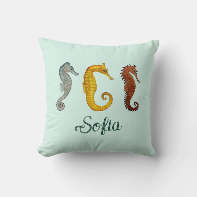 Anpassningsbar Seahorse Kudde (Framsida)