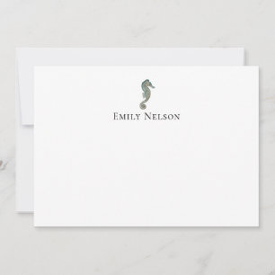 Anpassningsbar Seahorse Note Card Anteckningskort