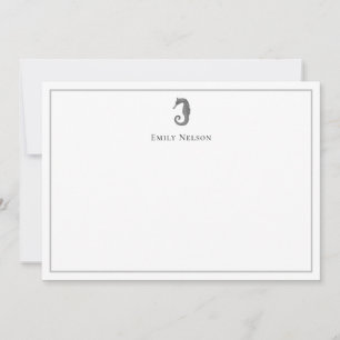 Anpassningsbar Seahorse Note Card Anteckningskort