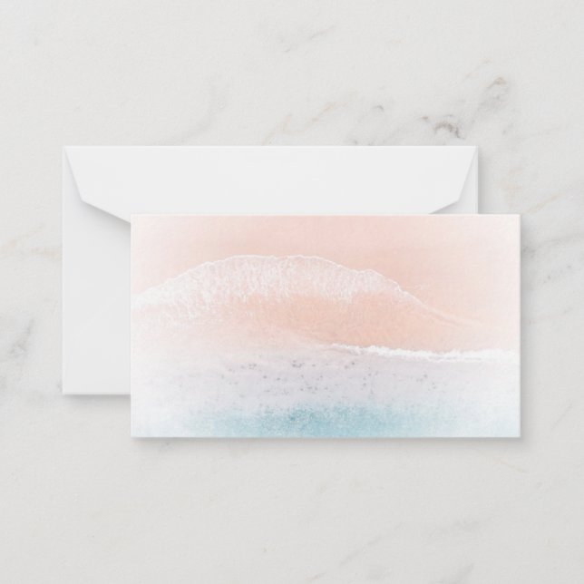 Anpassningsbar Seaside Beach Sand Sea Template Nat Anteckningskort (Framsida)