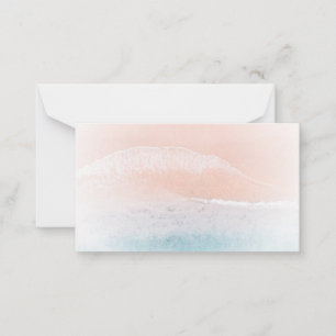 Anpassningsbar Seaside Beach Sand Sea Template Nat Anteckningskort