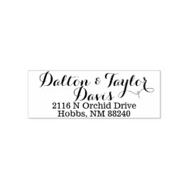 Anpassningsbar Self Inking Adress Frimärke Självfärgande Stämpel