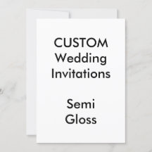 Anpassningsbar SEMI GLOSS-bröllopsinbjudningar 5"x