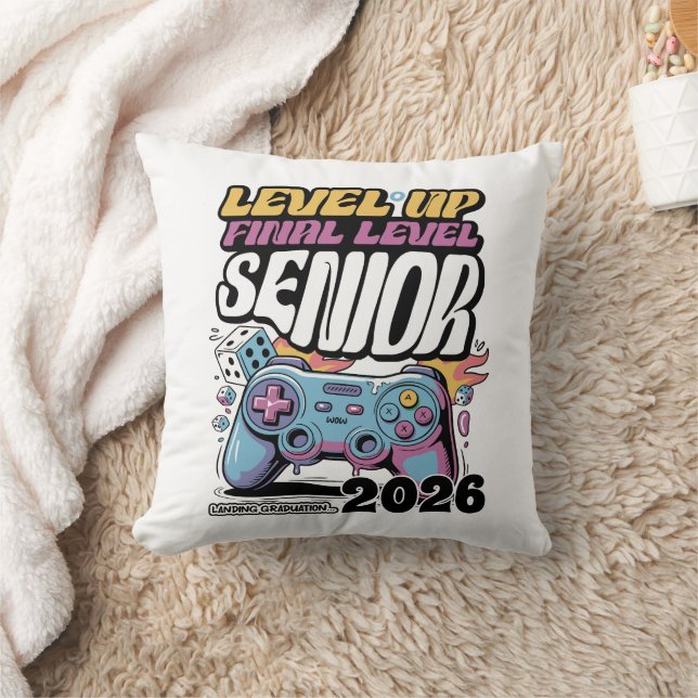 Anpassningsbar Senior Class of 2026, Funny Gamer S Kudde (Filt)