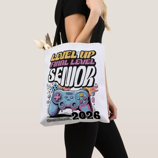 Anpassningsbar Senior Class of 2026, Funny Gamer S Tygkasse (Närbild)