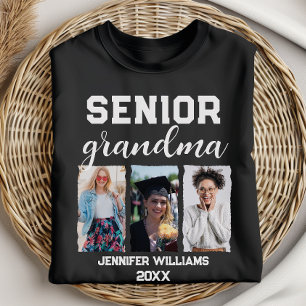 Anpassningsbar Senior Grandma Studenten Photo & Na T Shirt