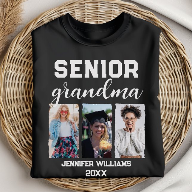 Anpassningsbar Senior Grandma Studenten Photo & Na T Shirt (Skapare uppladdad)