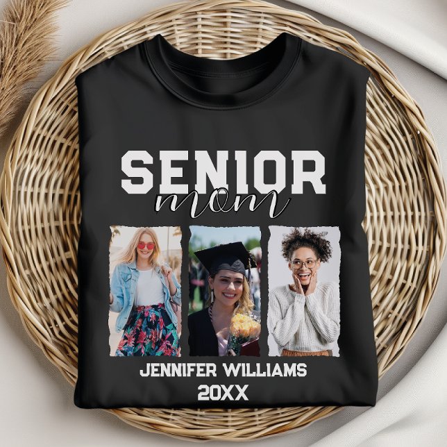 Anpassningsbar Senior Mamma Studenten Photo & Namn T Shirt (Skapare uppladdad)