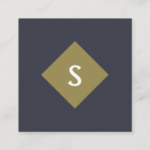 Anpassningsbar Senior Monogram2-affärskort Fyrkantigt Visitkort