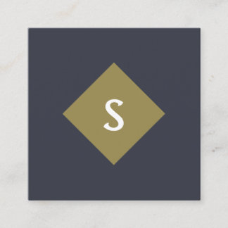 Anpassningsbar Senior Monogram2-affärskort Fyrkantigt Visitkort