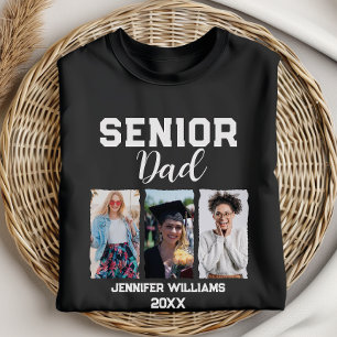 Anpassningsbar Senior Pappa Studenten Photo & Namn T Shirt