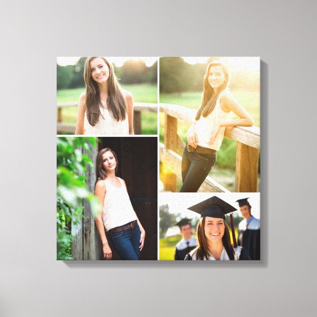 Anpassningsbar Senior Studenten Photo Collage Canvastryck (Framsida)