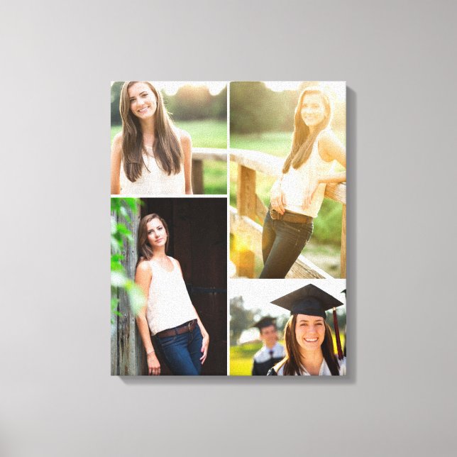 Anpassningsbar Senior Studenten Photo Collage Canvastryck (Framsida)