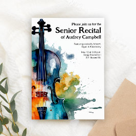 Anpassningsbar Senior Violin Skäl Music Thmet Inbjudningar