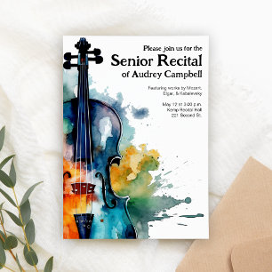 Anpassningsbar Senior Violin Skäl Music Thmet Inbjudningar