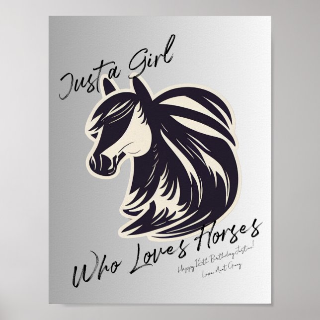 Anpassningsbar Sentiment Bara en flicka som Kärlek Poster (Framsidan)