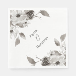 Anpassningsbar Sepia toned Bröllop Napkin Pappersservett