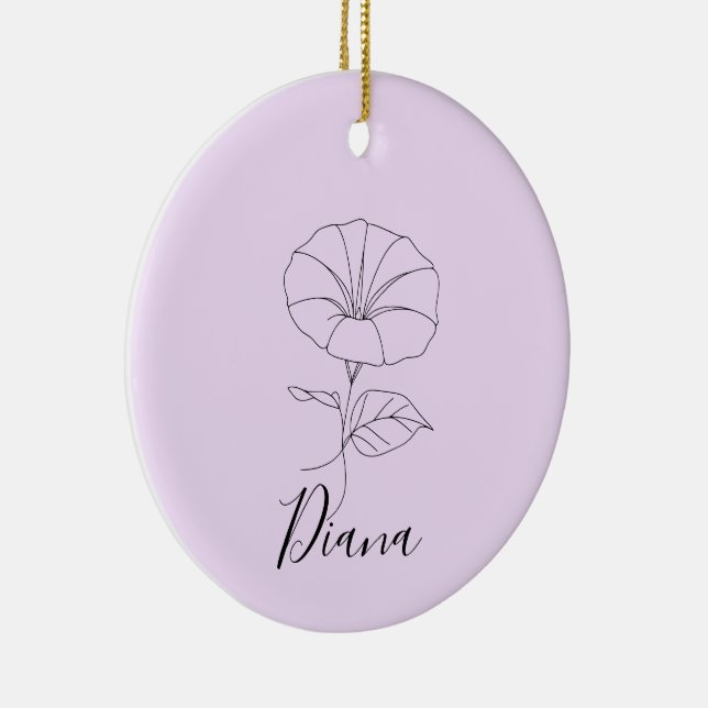 Anpassningsbar September God morgon Flower Flower  Julgransprydnad Keramik (Höger)