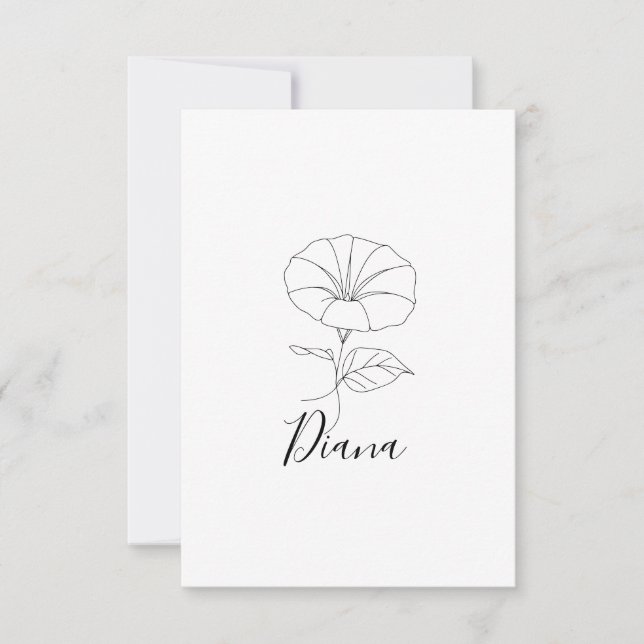 Anpassningsbar September God morgon Flower Flower  Tack Kort (Framsida)