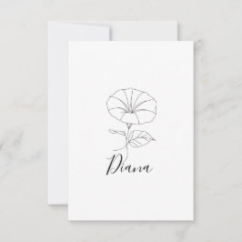 Anpassningsbar September God morgon Flower Flower Tack Kort