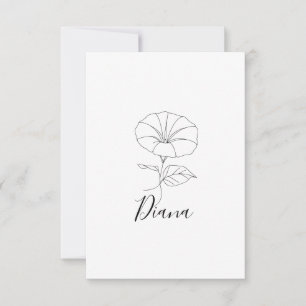 Anpassningsbar September God morgon Flower Flower Tack Kort