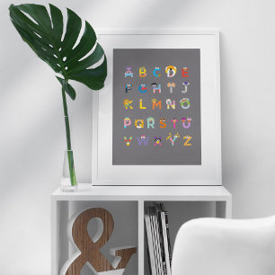 Anpassningsbar Sesam Alfabetet Poster