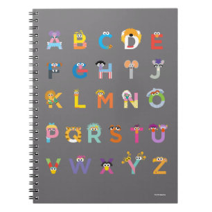 Anpassningsbar Sesame Street-alfabet Anteckningsbok