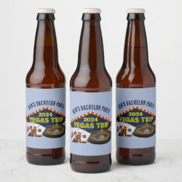 Anpassningsbar Sgroggarresa Las Vegas Kasino Ölflaska Etikett