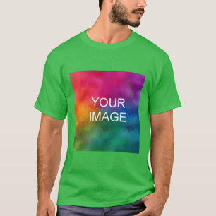 Anpassningsbar Shamrock Grönt Add Image Logotyp T Shirt