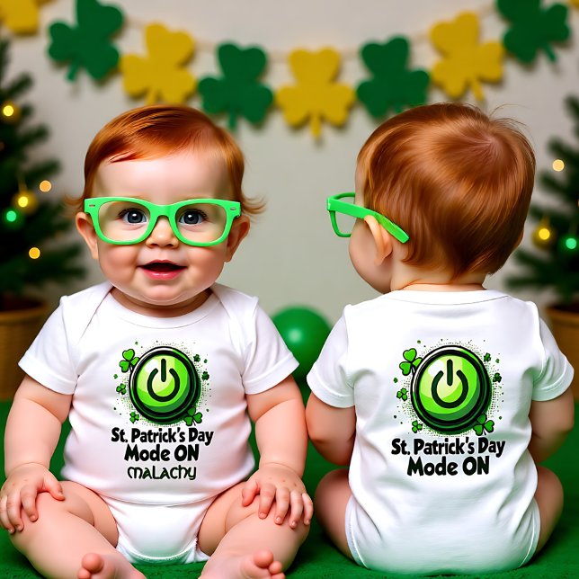 Anpassningsbar Shamrock-start T Shirt (Customizable Shamrock Startup Baby Bodysuit)