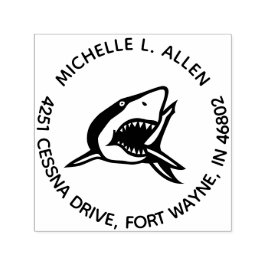 Anpassningsbar Shark Round Returadress Frimärke fö Självfärgande Stämpel