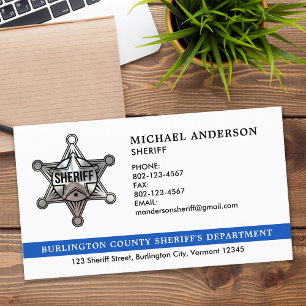 Anpassningsbar sheriff Police Officer Tillsatta la Visitkort