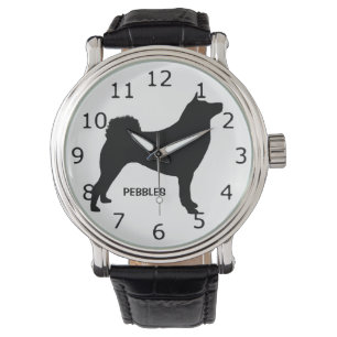 ANPASSNINGSBAR Shiba Inu Hund Silhouette Armbandsur