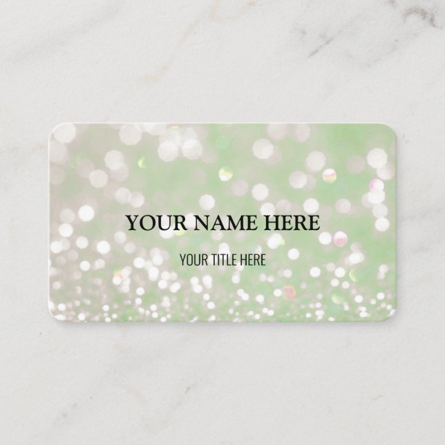 Anpassningsbar Shimmering Bokeh Visitkort (Framsida)