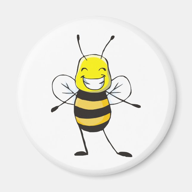 Anpassningsbar Shirts: Lycklig Bee Shirts Magnet (Framsidan)