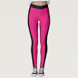 Anpassningsbar Shock rosa- och Black Rand Leggings