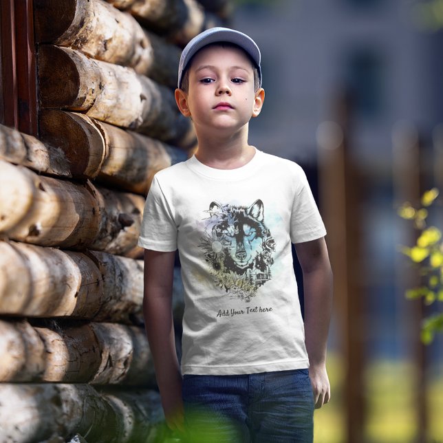 Anpassningsbar Siberian husky Djurart | Blå Lila T Shirt (Skapare uppladdad)