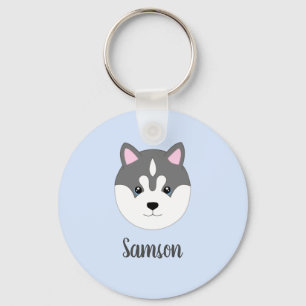 Anpassningsbar Siberian husky Hund Nyckelring