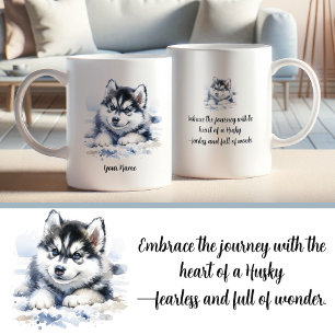 Anpassningsbar Siberian husky Mugg med inspiration