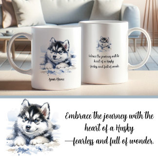 Anpassningsbar Siberian husky Mugg med inspiration